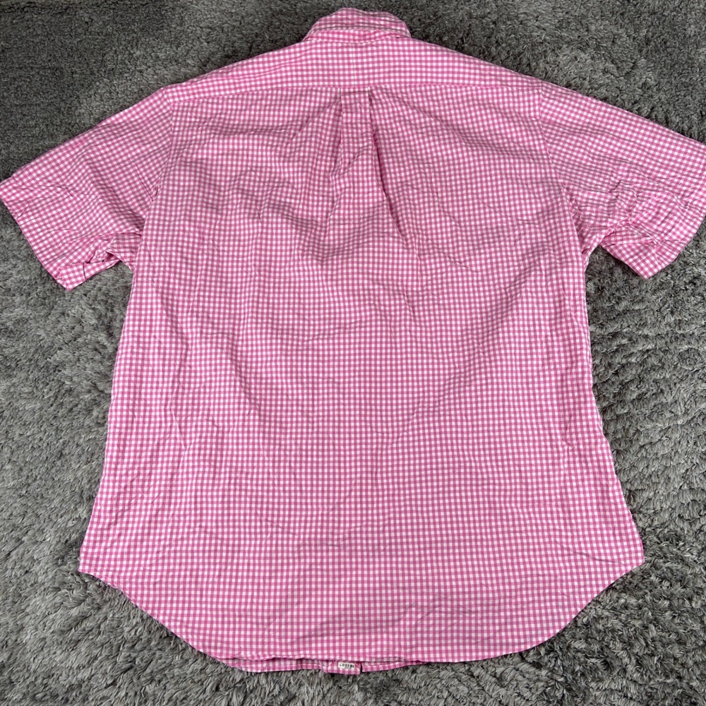 Ralph Lauren Classic Fit Mens XL Pink Gingham Short Sleeve Button Down Shirt - Picture 7 of 8